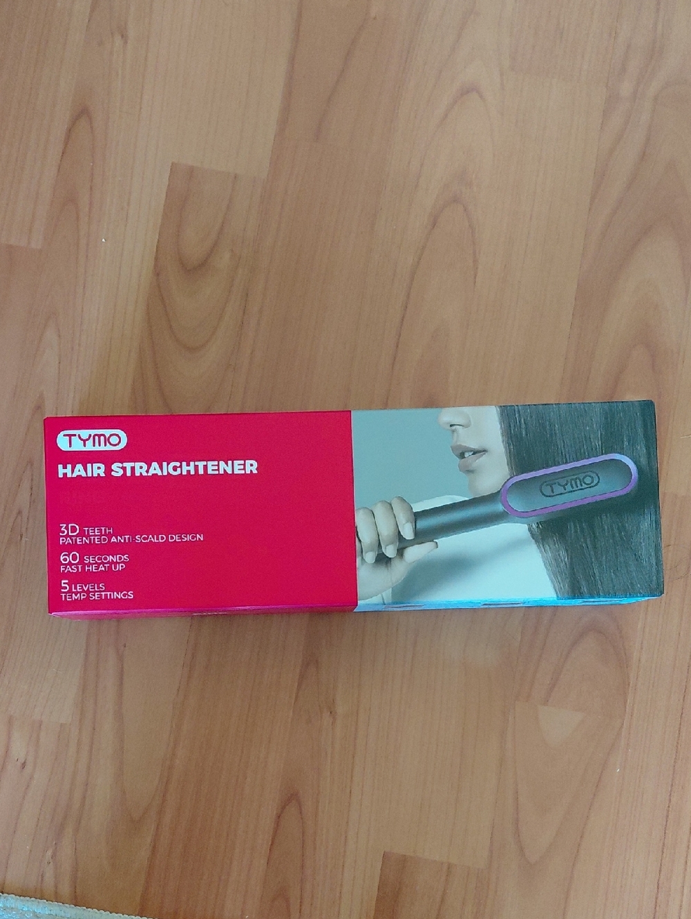 Tymo Pink and Black Hair Straightener – Professional Styling Brush